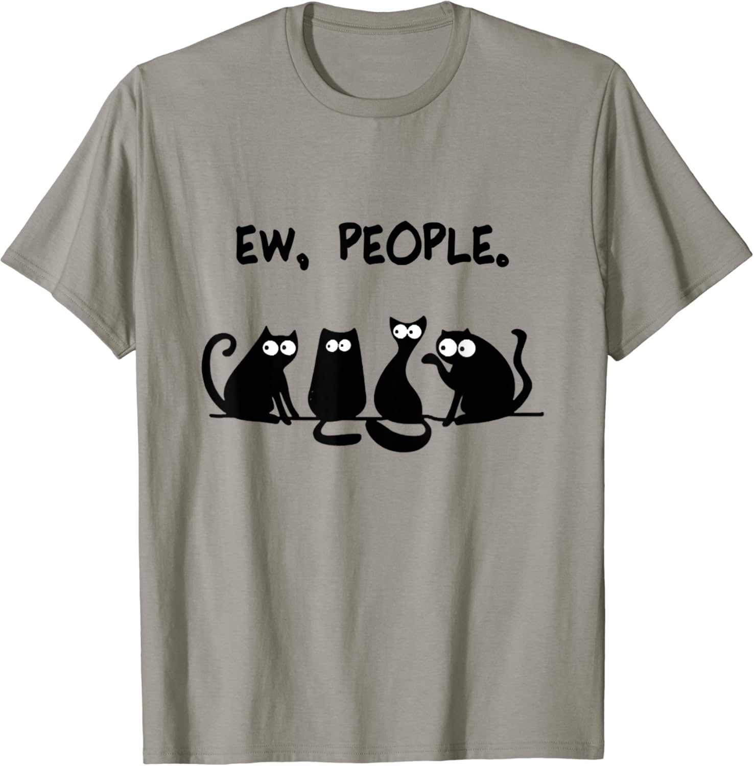 Funny Cat Shirt. Ew, People Cat TShirt Clothing, Shoes
